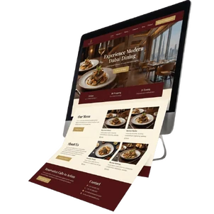 Restaurants website mockup